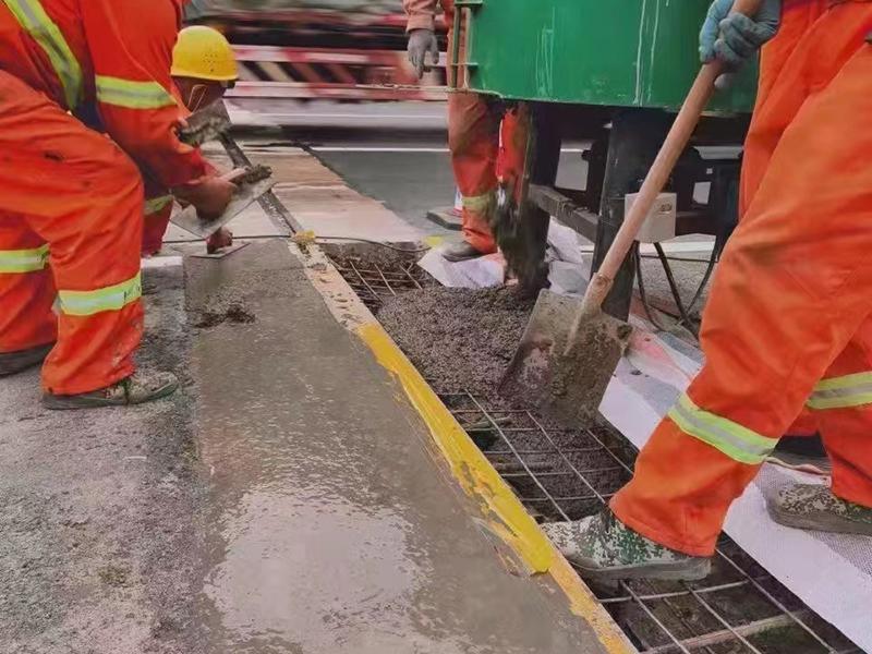快速结构修补料施工现场